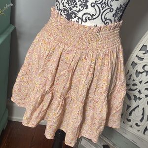 Wild Fable Floral Ruffle Mini Skirt Size Large